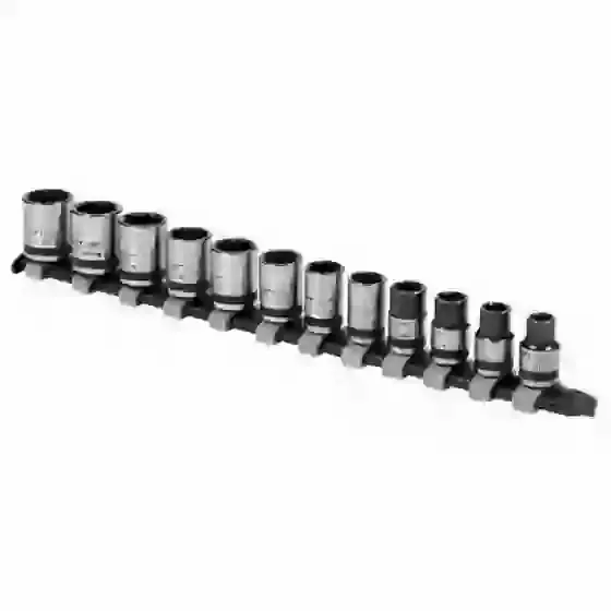 Sealey 3/8 Drive Lockon Metric Socket Set 12pcs - Chrome